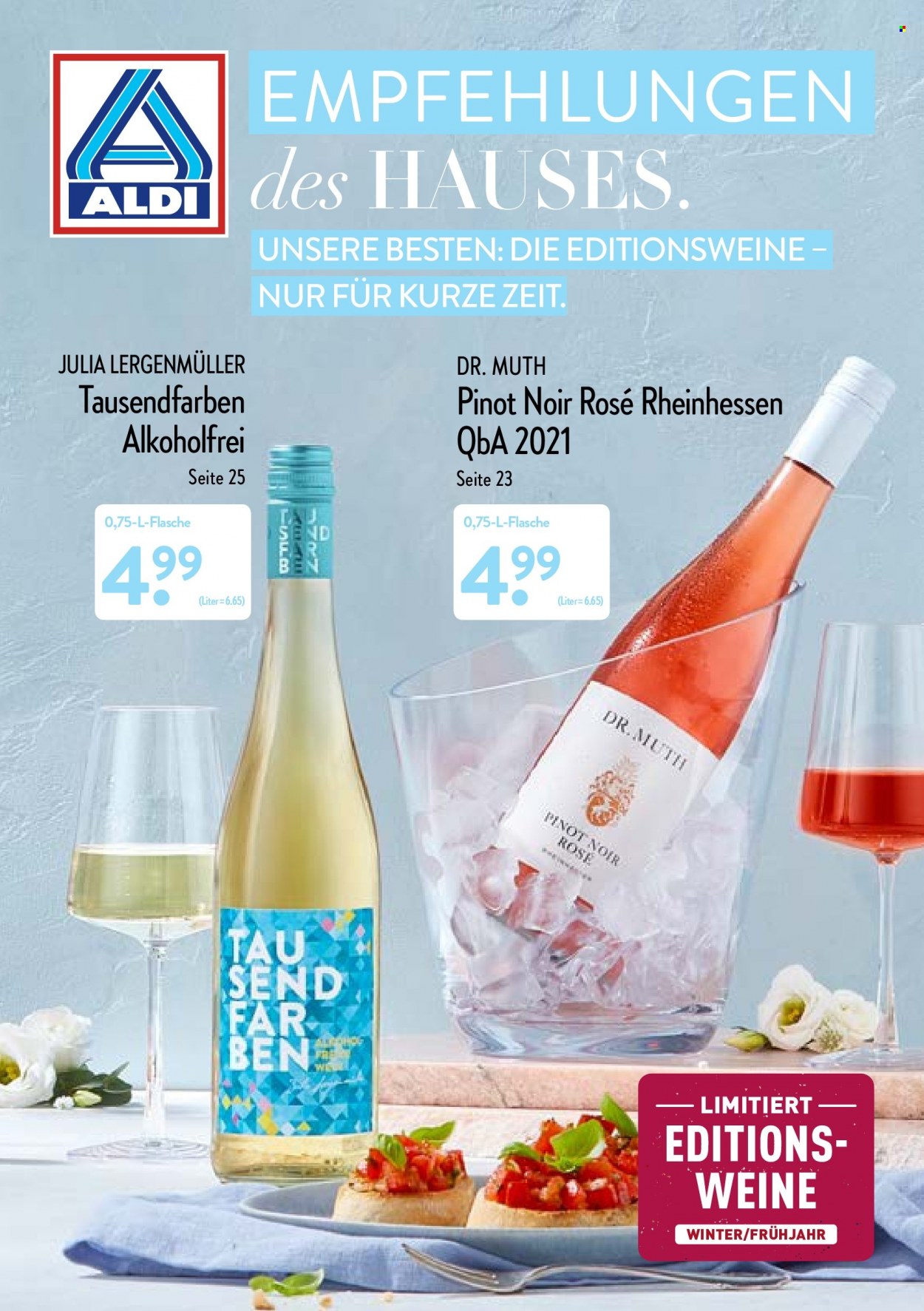 Prospekte ALDI Nord - Produkte in Aktion - Wein, Spätburgunder, Pinot, Pinot Noir. Seite 1.