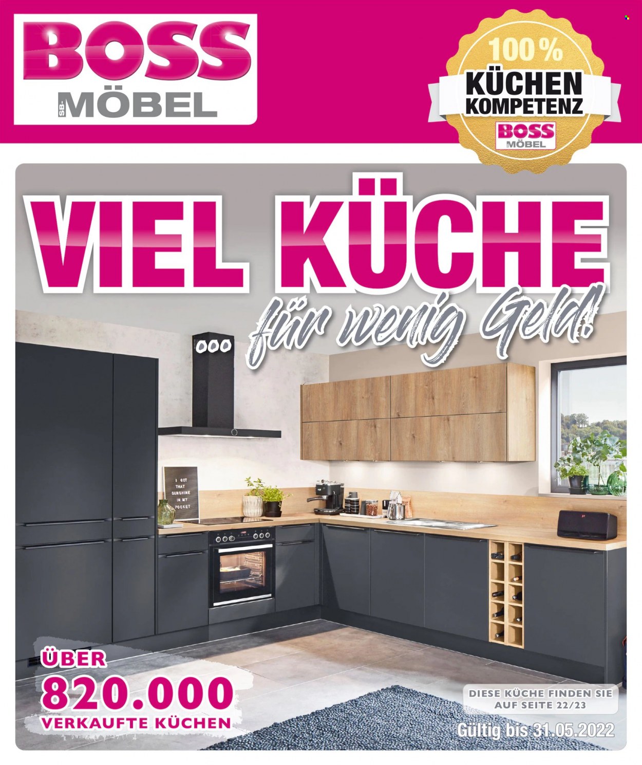 Prospekte SB Möbel Boss - 11.01.2022 - 31.05.2022 - Produkte in Aktion - Küchen. Seite 1.