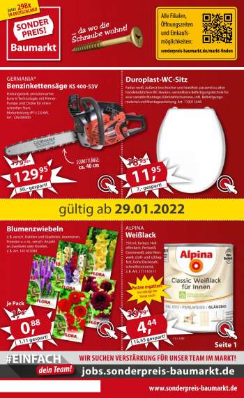 Prospekte Sonderpreis-Baumarkt - 29.01.2022 - 4.02.2022.