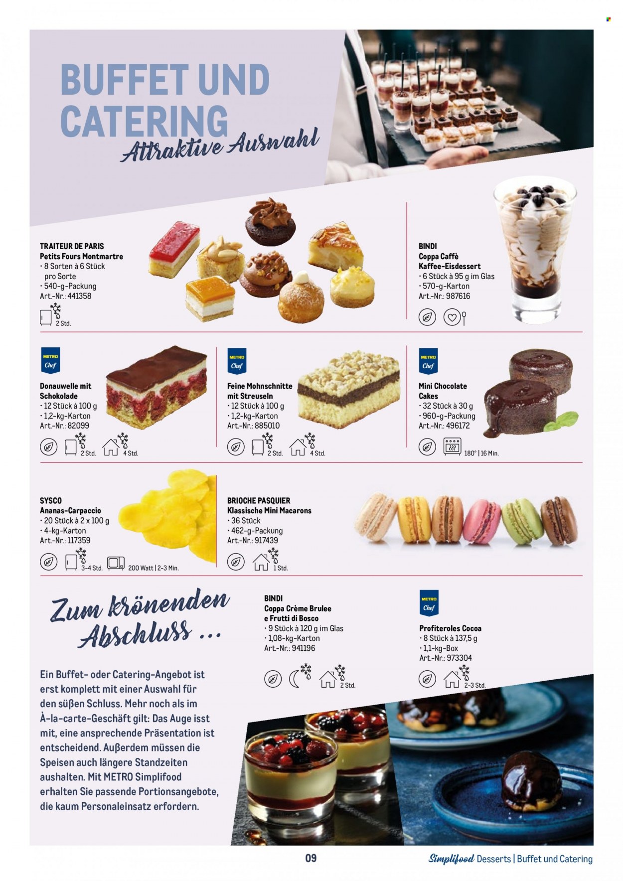 thumbnail - Prospekte Metro - Produkte in Aktion - Carpaccio, Macarons, Italienisches Dessert, Ananas, Crème Brûlée, Profiteroles, Eis Dessert, Kaffee. Seite 9.