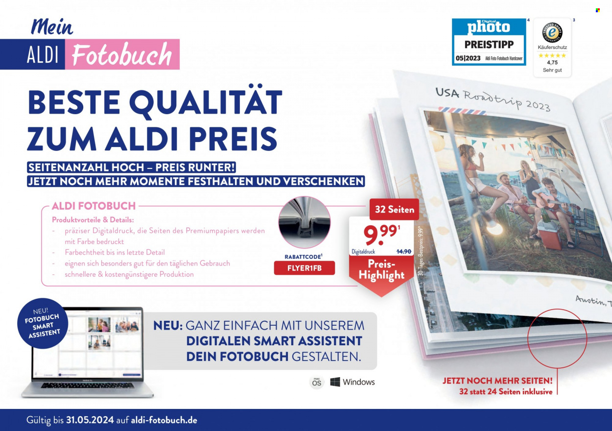 thumbnail - Prospekte ALDI SÜD - 12.12.2023 - 31.05.2024 - Produkte in Aktion - Fotobuch, Foto-Papier. Seite 4.
