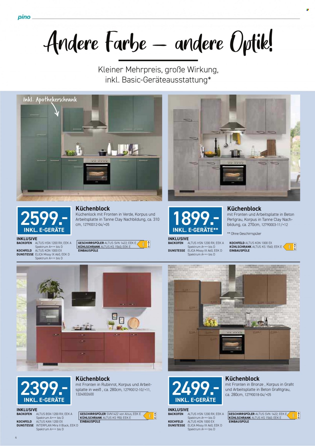 thumbnail - Prospekte Roller - 20.12.2023 - 30.06.2024 - Produkte in Aktion - Spülmaschine, Kühlschrank, Küchenblock. Seite 4.