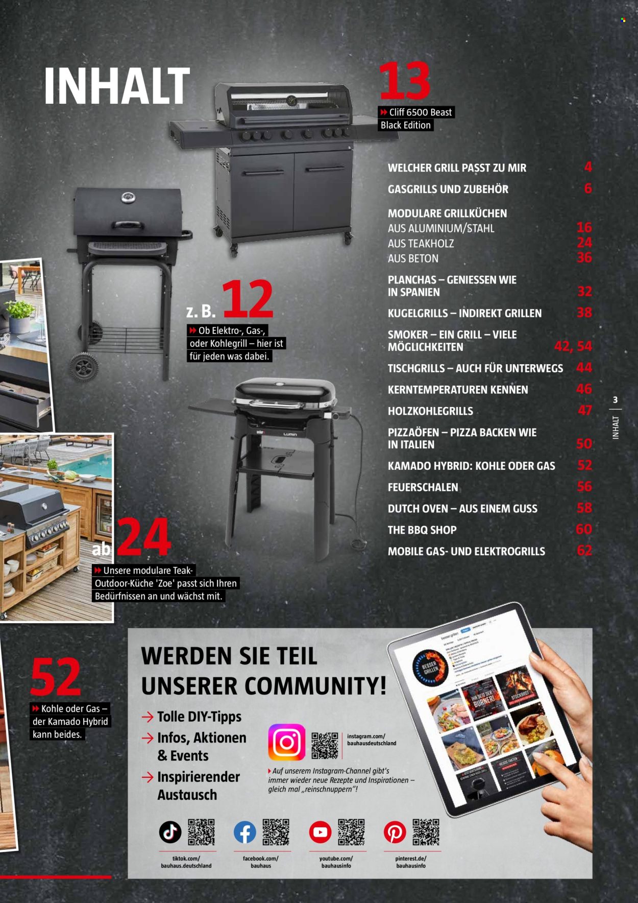 thumbnail - Prospekte Bauhaus - 17.02.2024 - 30.06.2024 - Produkte in Aktion - Grillfürst Bratentopf, Kohle, Grill, Kohlegrill. Seite 3.