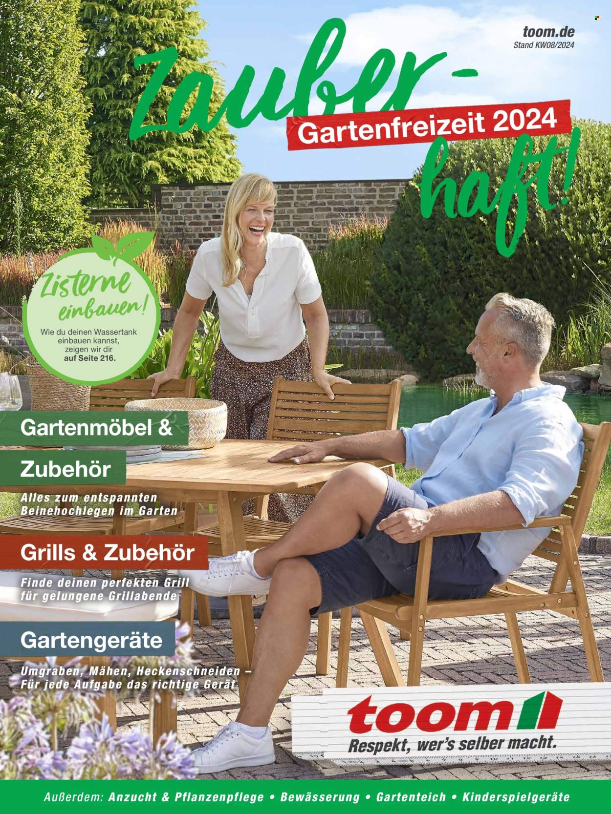 thumbnail - Prospekte toom Baumarkt - Produkte in Aktion - Gartenmöbel, Grill, Gartengeräte. Seite 1.