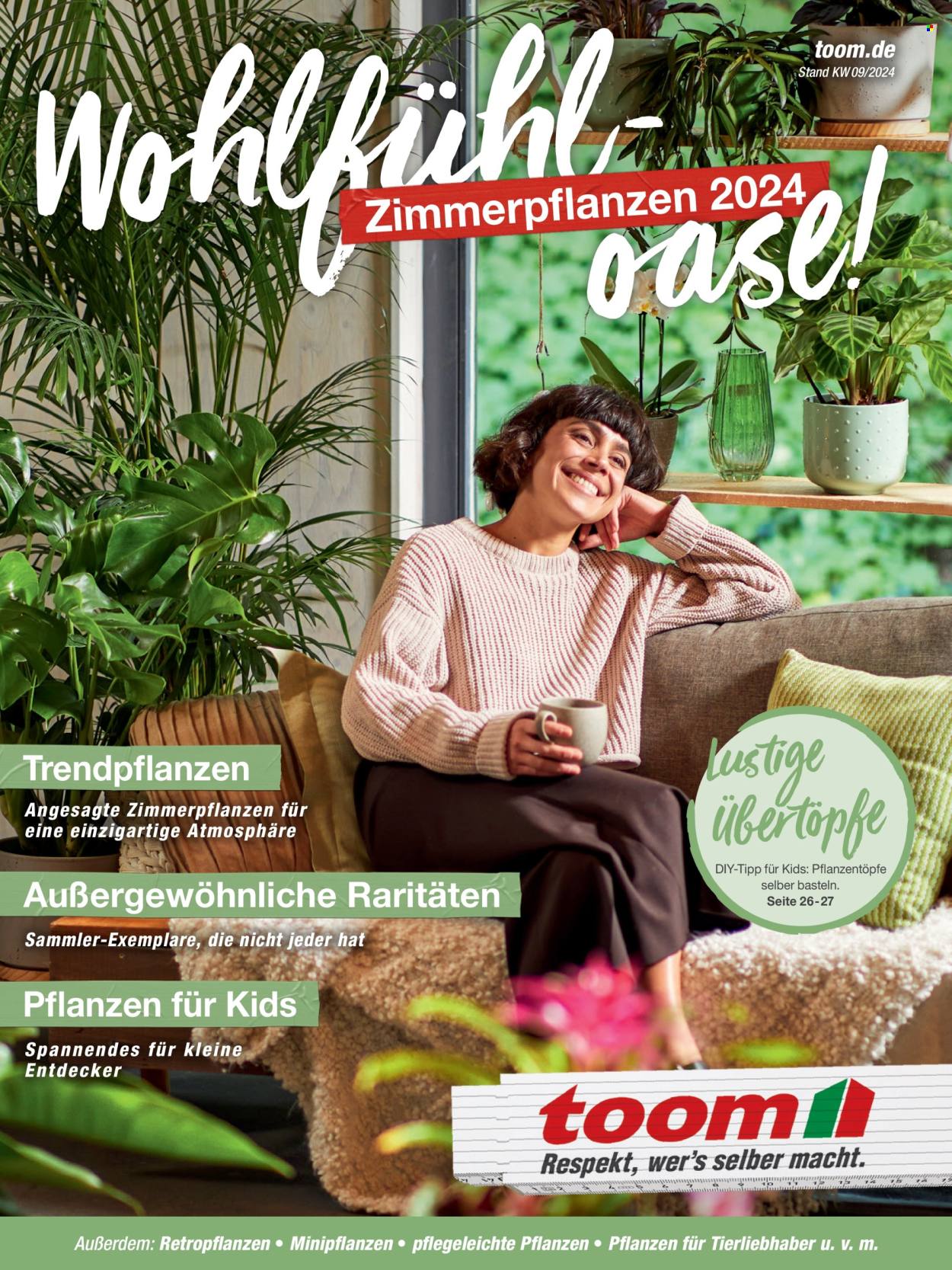 thumbnail - Prospekte toom Baumarkt - 20.02.2024 - 31.05.2024 - Produkte in Aktion - Drinnen-Pflanze. Seite 1.