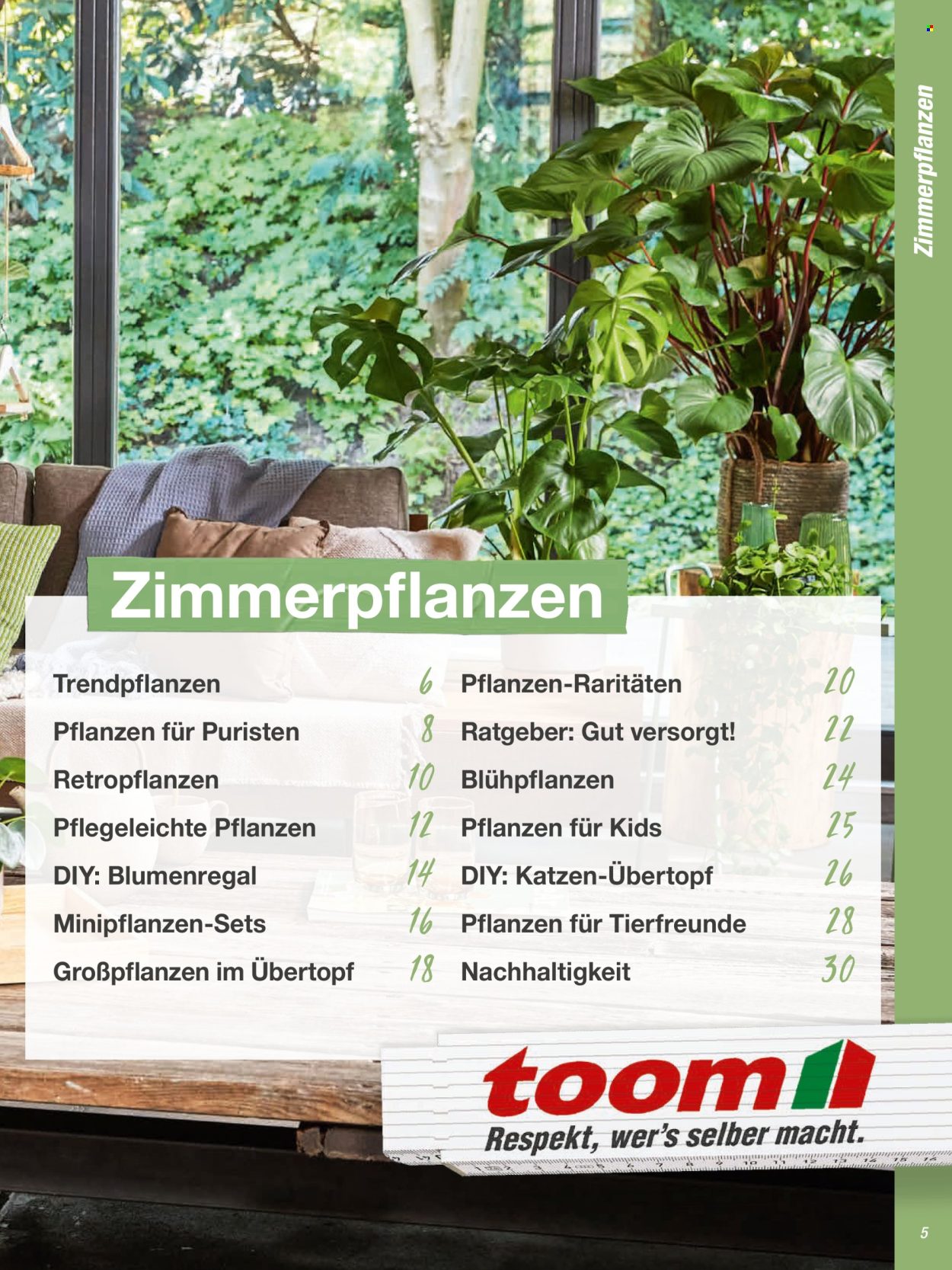 thumbnail - Prospekte toom Baumarkt - 20.02.2024 - 31.05.2024 - Produkte in Aktion - Drinnen-Pflanze, Frühlingsblumen. Seite 5.