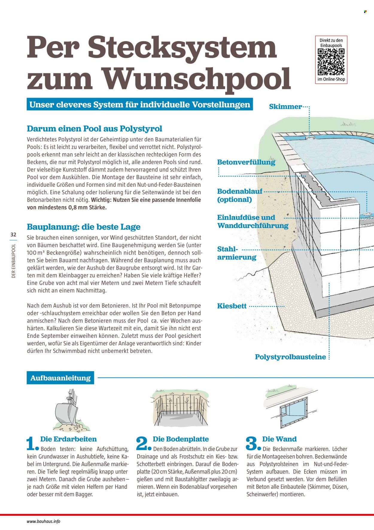 thumbnail - Prospekte Bauhaus - 25.02.2024 - 30.06.2024 - Produkte in Aktion - Bodenablauf, Locher, Bodenplatte, Kies. Seite 32.