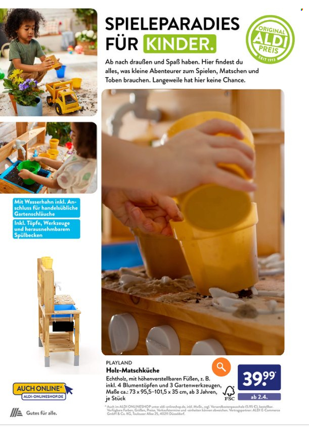 thumbnail - Prospekte ALDI SÜD - Produkte in Aktion - Hat, Spielküche. Seite 40.