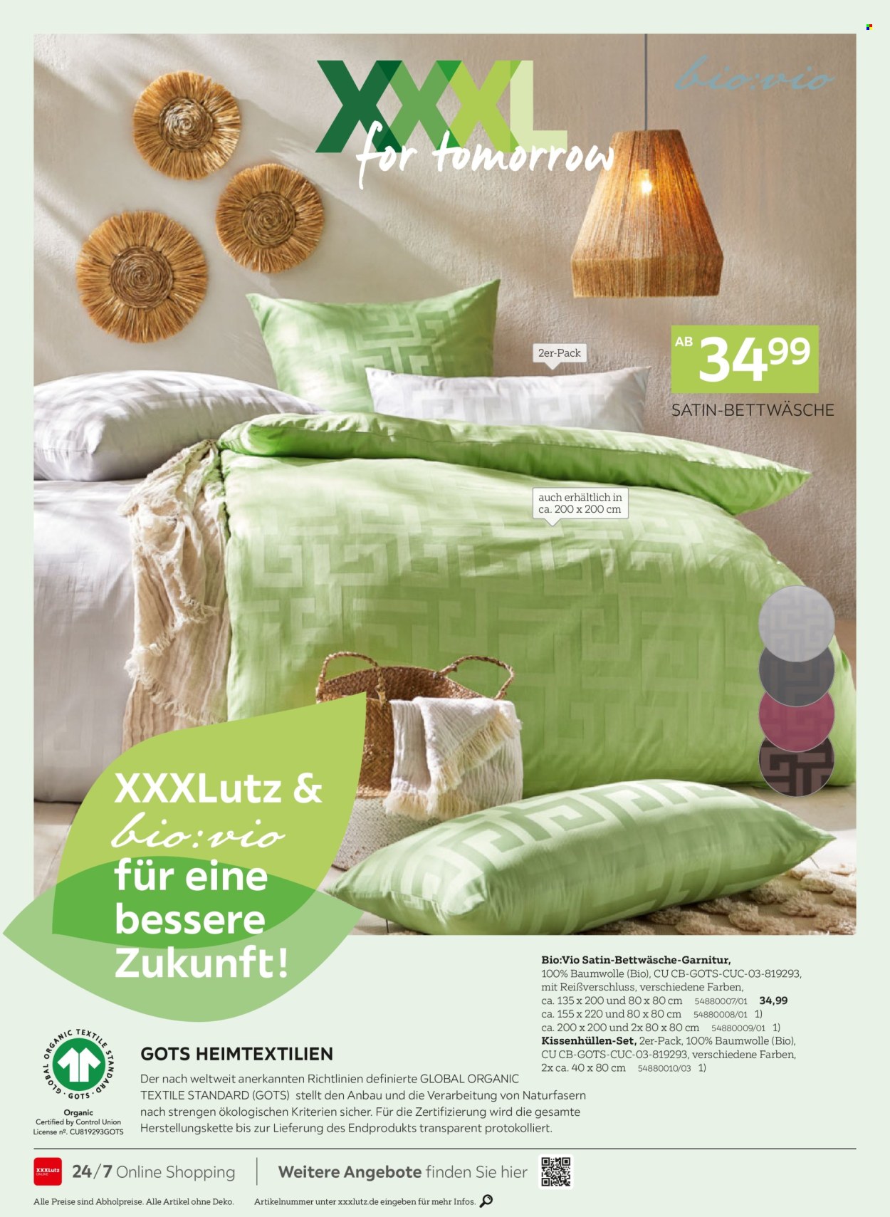 thumbnail - Prospekte XXXLutz - Produkte in Aktion - Bettwäsche, Satin-Bettwäsche. Seite 14.
