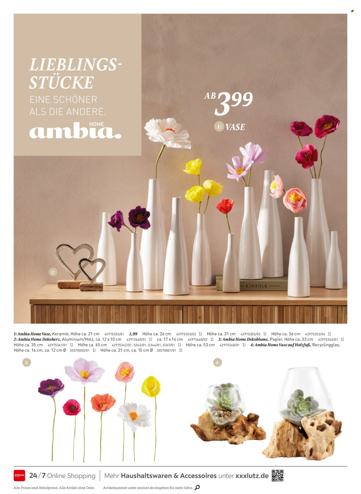 thumbnail - Prospekte XXXLutz - Produkte in Aktion - Vase. Seite 30.