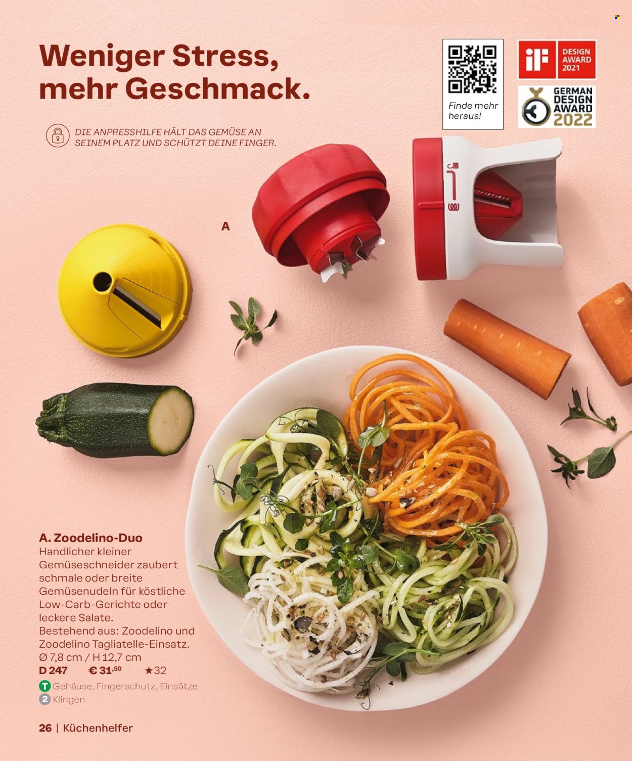 thumbnail - Prospekte Tupperware - Produkte in Aktion - Küchenhelfer, Gemüseschneider. Seite 26.