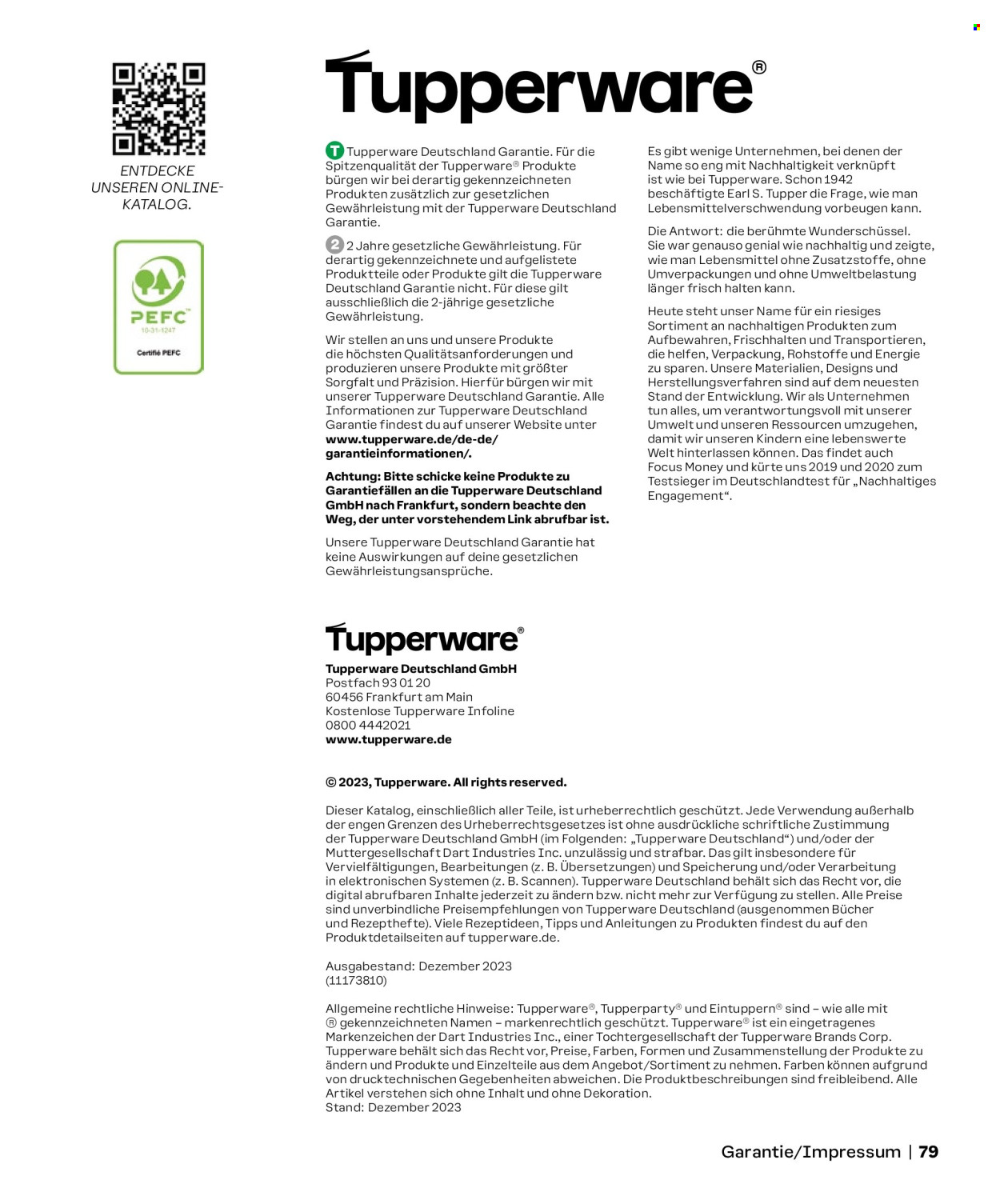 thumbnail - Prospekte Tupperware - Produkte in Aktion - Tupperware. Seite 79.