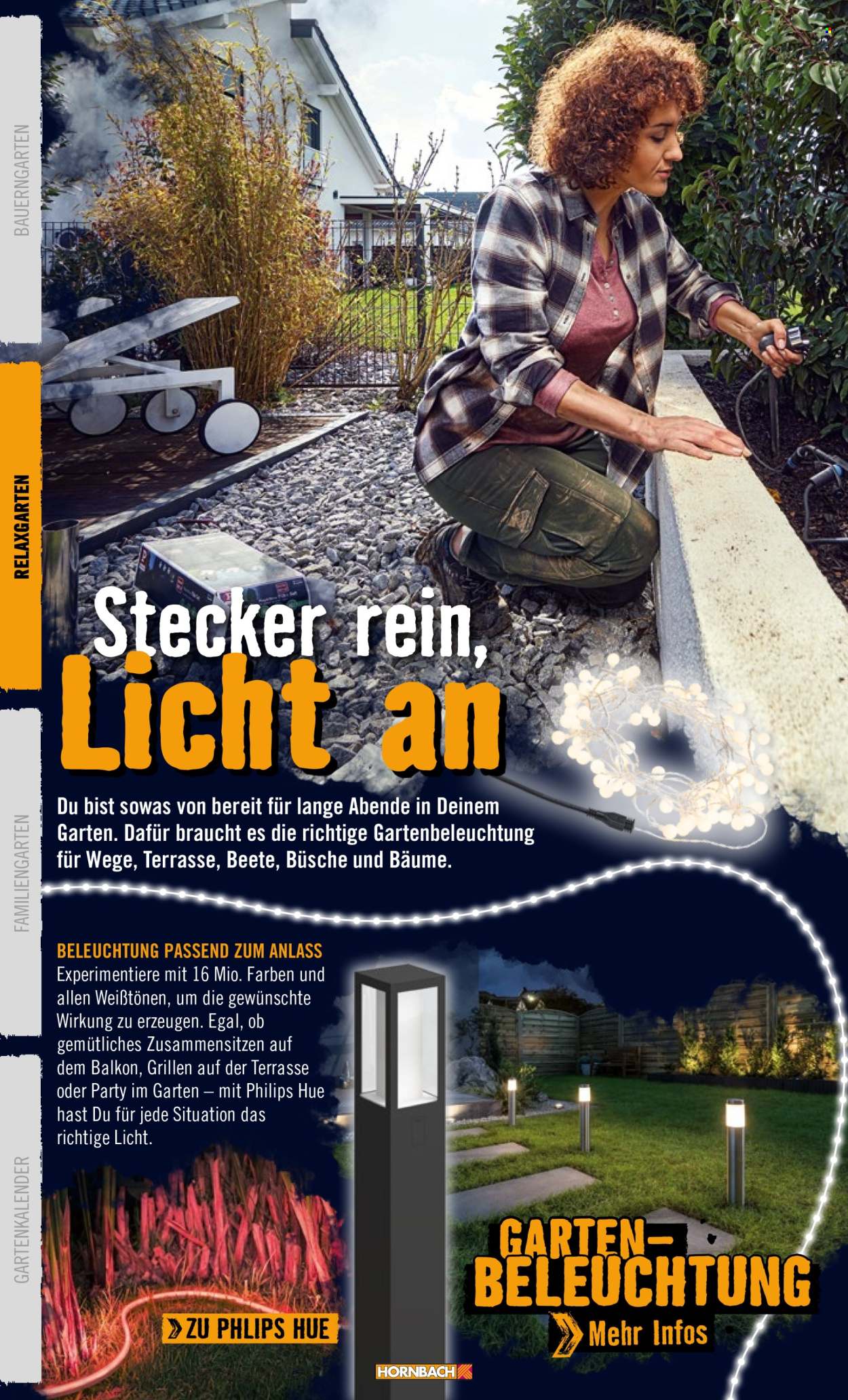 thumbnail - Prospekte Hornbach - Produkte in Aktion - Philips, LED Lampe, LED-Dekoleuchte, Lichterkette, LED-Leuchte. Seite 32.