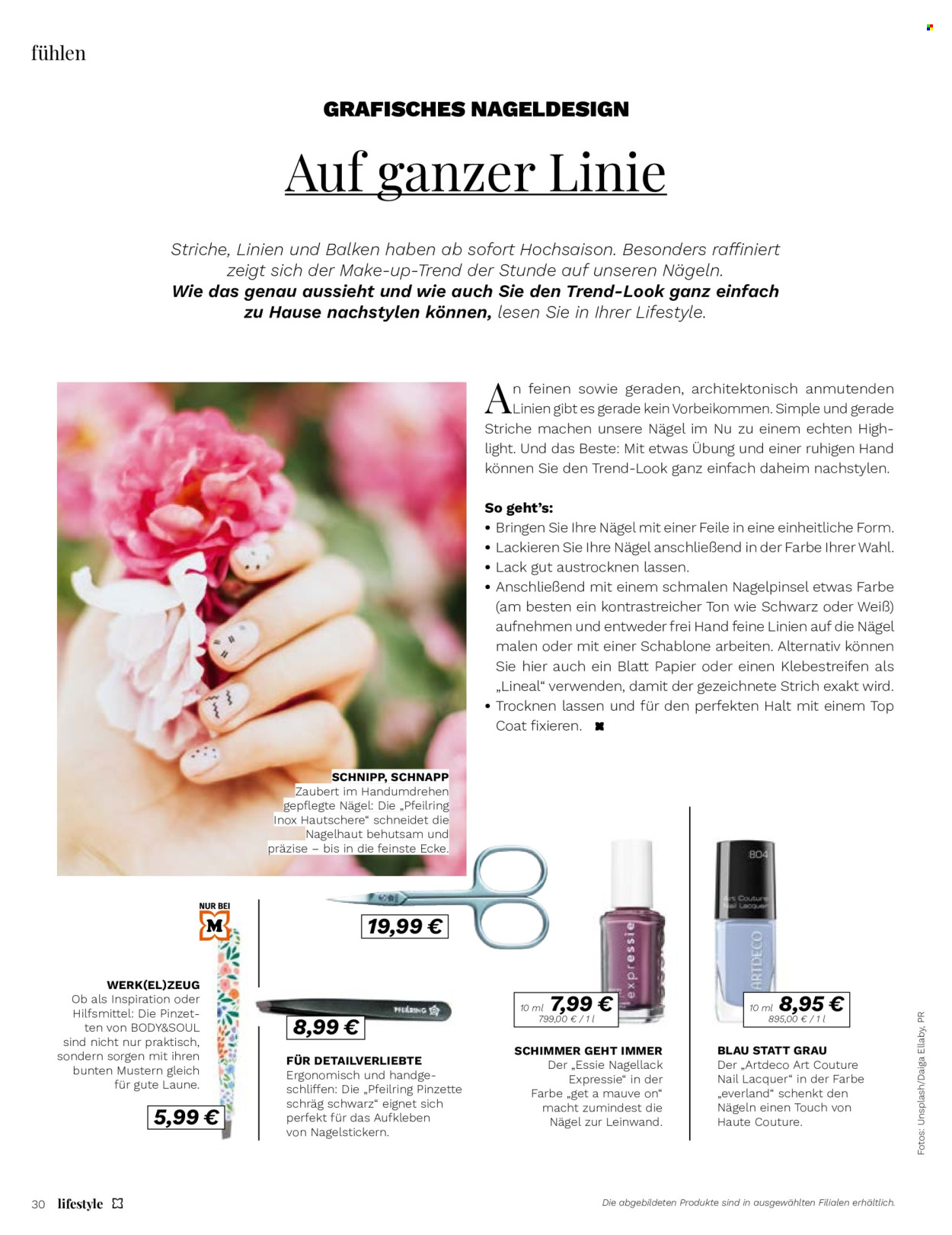thumbnail - Prospekte Müller - 1.03.2024 - 30.04.2024 - Produkte in Aktion - Make-up, Pinzette, Nagellack, Lineal, Body, Lacke. Seite 30.