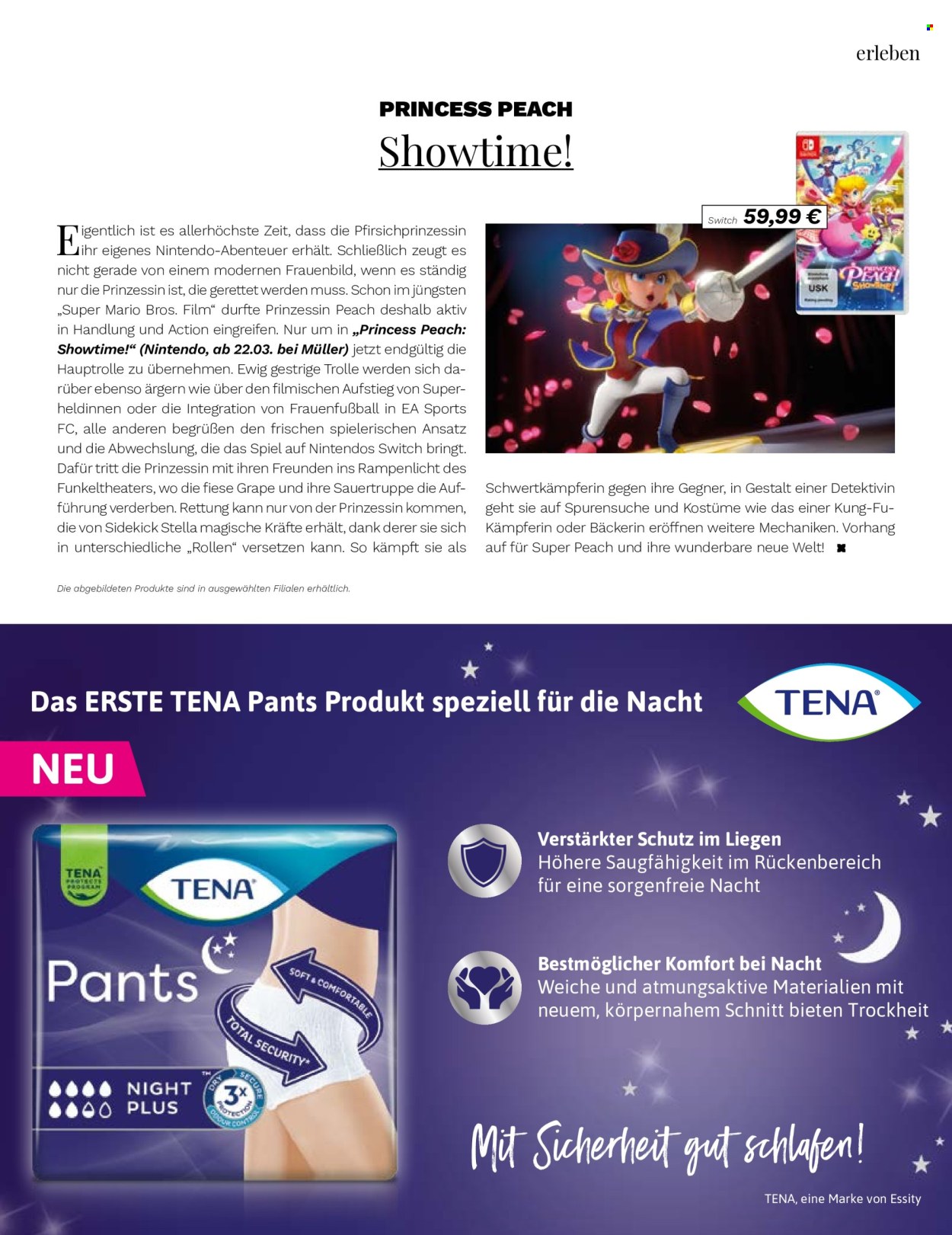 thumbnail - Prospekte Müller - 1.03.2024 - 30.04.2024 - Produkte in Aktion - Nintendo, Hygiene-Pants, Spielzeug. Seite 63.