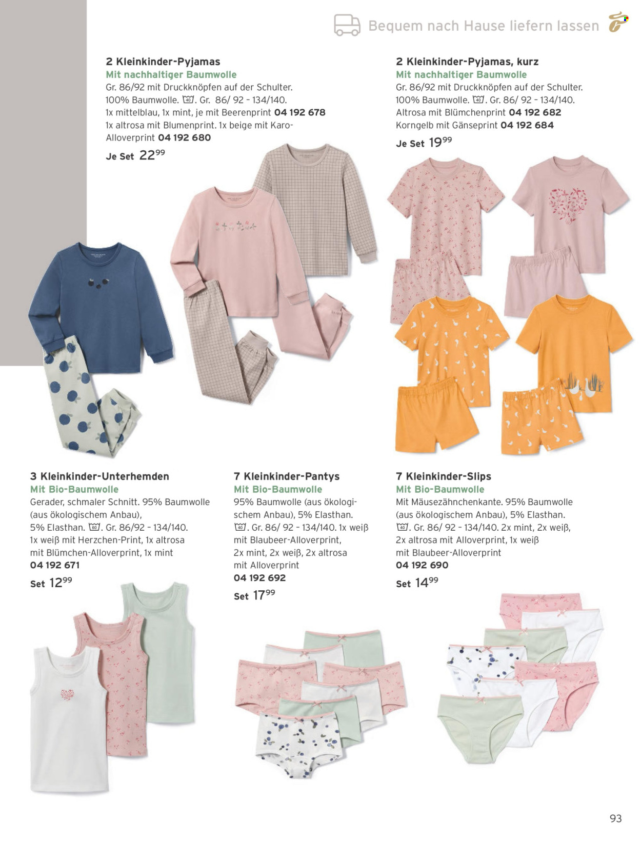 thumbnail - Prospekte Tchibo - Produkte in Aktion - Unterhemd, Unterwäsche, Slip, Pyjama, Kinder-Unterhemd. Seite 93.