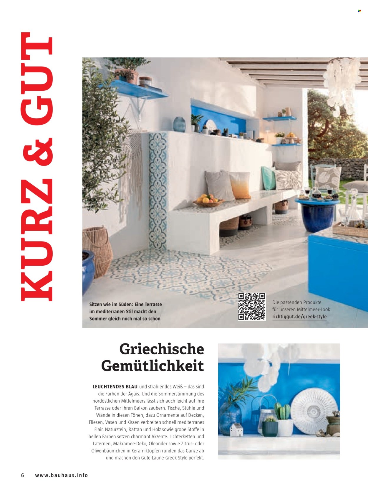 thumbnail - Prospekte Bauhaus - 1.03.2024 - 31.07.2024 - Produkte in Aktion - Vase, Laterne, Holz, Oleander. Seite 6.