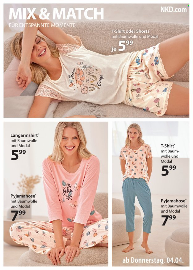 thumbnail - Prospekte NKD - Produkte in Aktion - Shorts, Langarmshirt, T-Shirt, Pyjama. Seite 11.