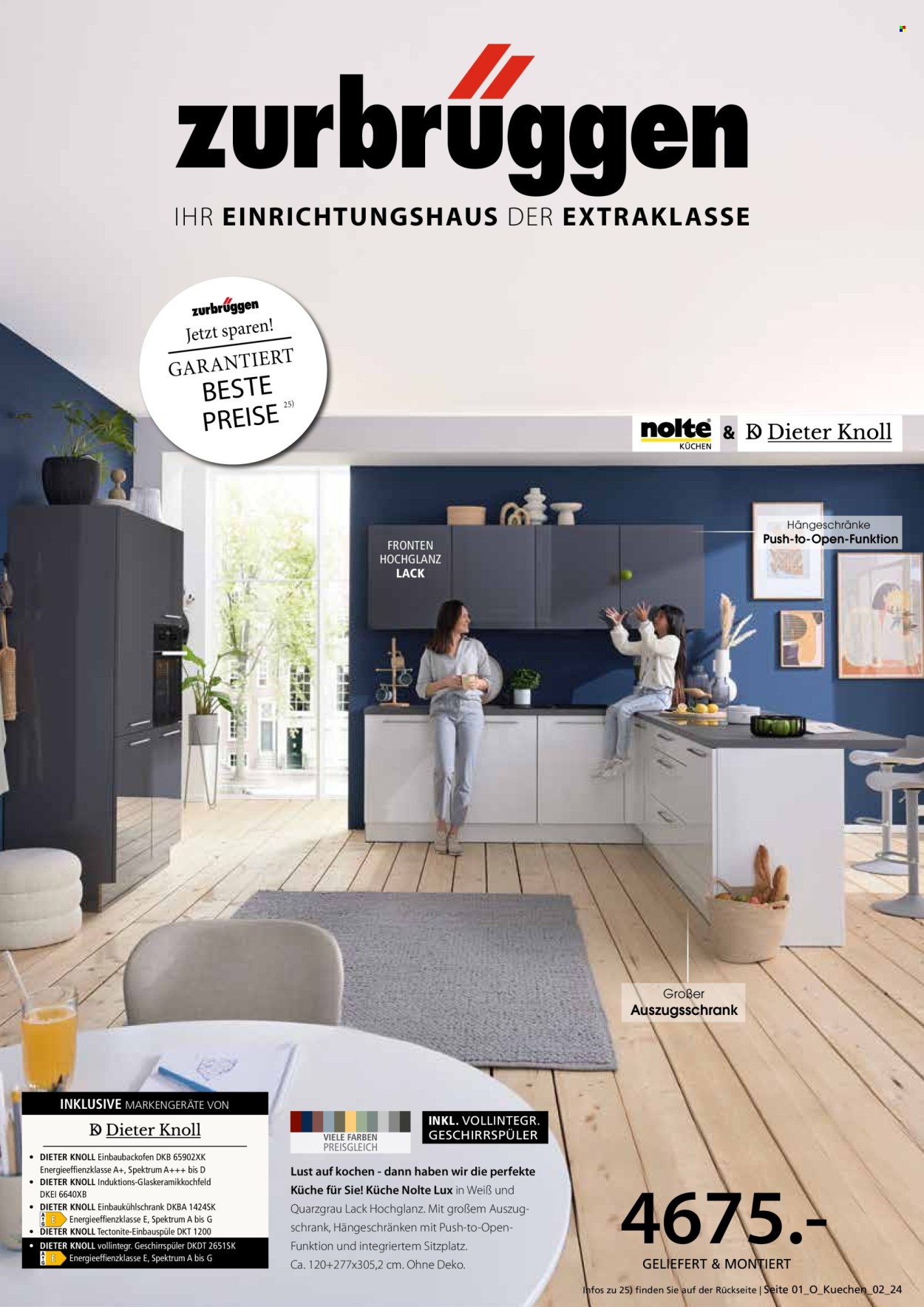 thumbnail - Prospekte Zurbrüggen - 28.03.2024 - 30.04.2024 - Produkte in Aktion - Küchen. Seite 1.