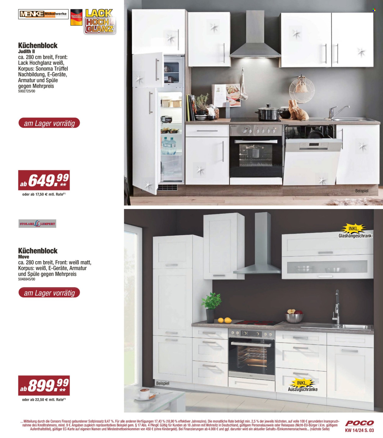 thumbnail - Prospekte Poco - 30.03.2024 - 30.08.2024 - Produkte in Aktion - Küchenblock. Seite 3.