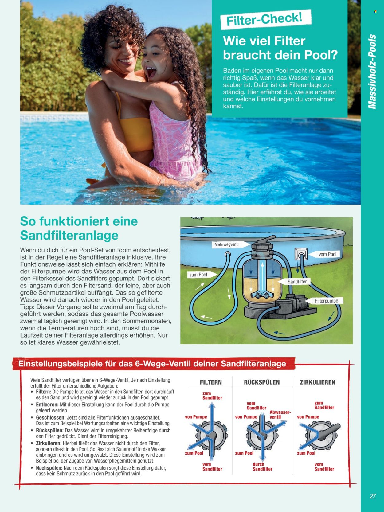 thumbnail - Prospekte toom Baumarkt - 1.04.2024 - 31.05.2024 - Produkte in Aktion - Wasserfilter, Pool, Sandfilteranlage. Seite 27.