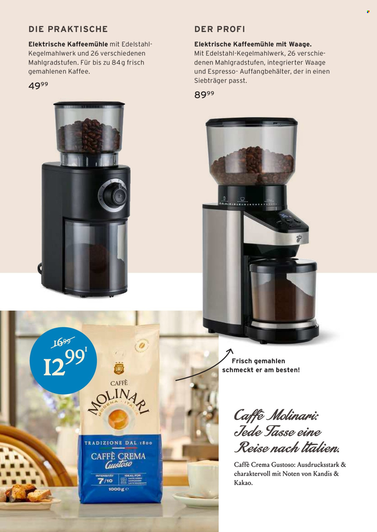 thumbnail - Prospekte Tchibo - Produkte in Aktion - Tchibo, Kaffee, gemahlener Kaffee, Kaffeeautomat, Kaffeemühle. Seite 20.