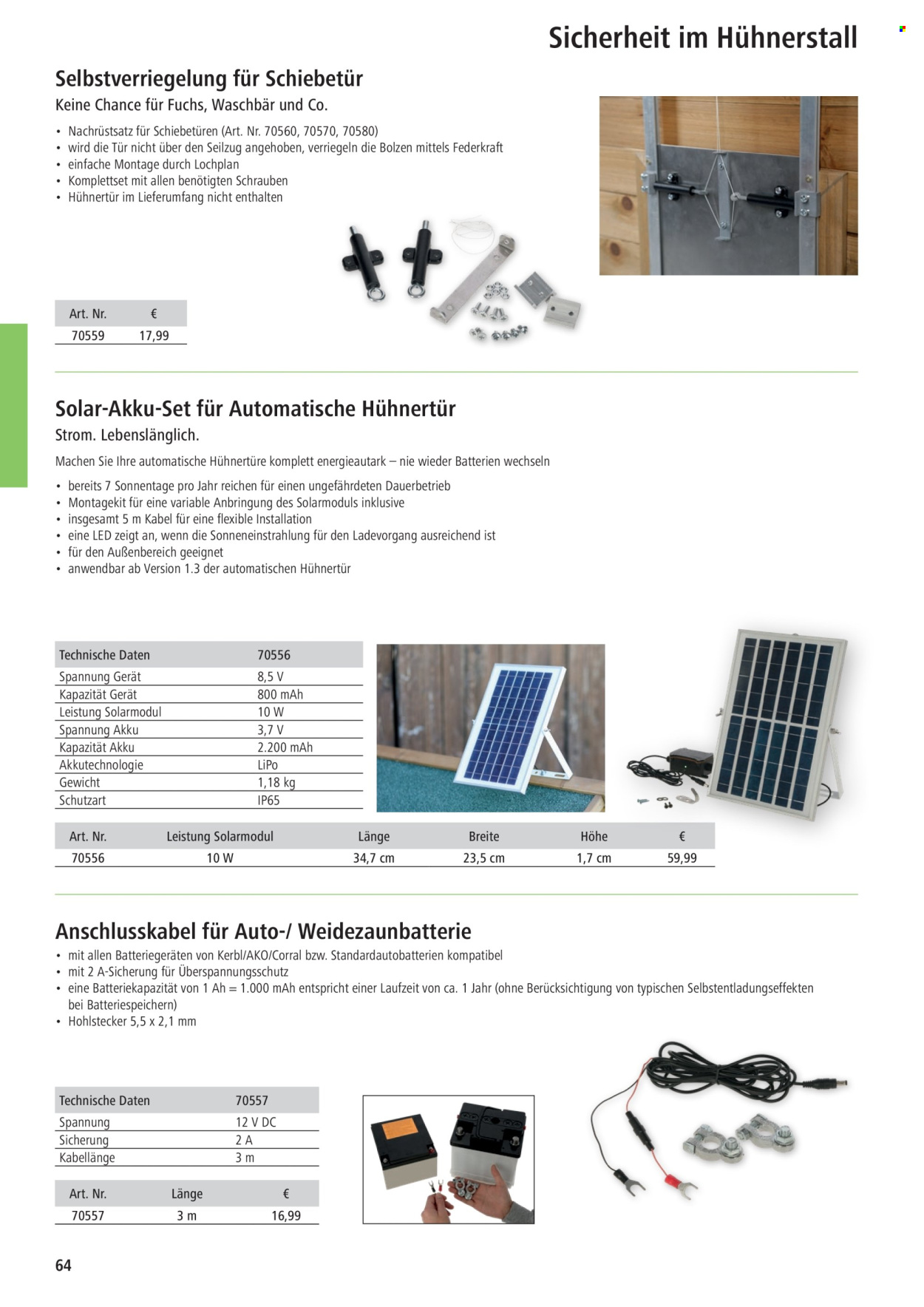 thumbnail - Prospekte Raiffeisen-Markt - Produkte in Aktion - Schrauben, Seilzug, Solarmodul. Seite 66.