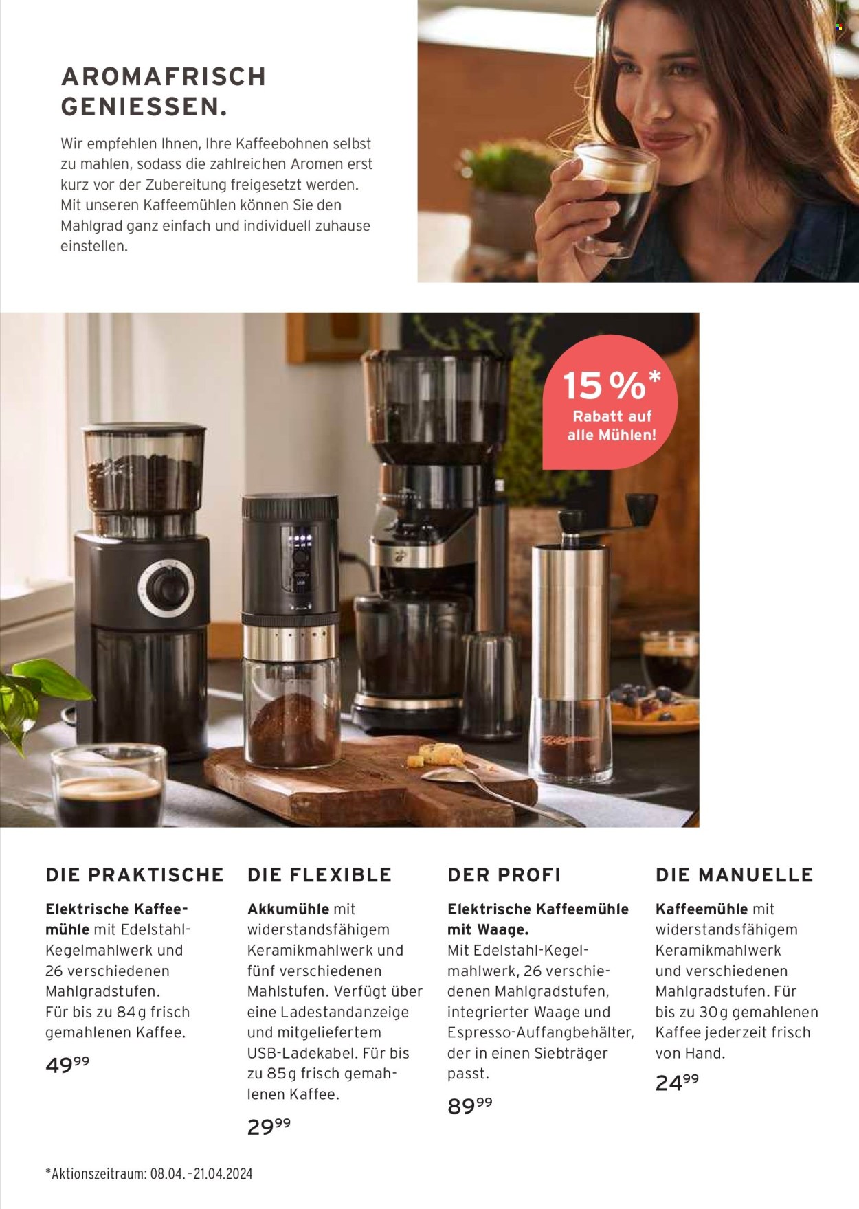 thumbnail - Prospekte Tchibo - Produkte in Aktion - Tchibo, Bohnenkaffee, gemahlener Kaffee, Kaffeeautomat, Kaffeemühle. Seite 25.
