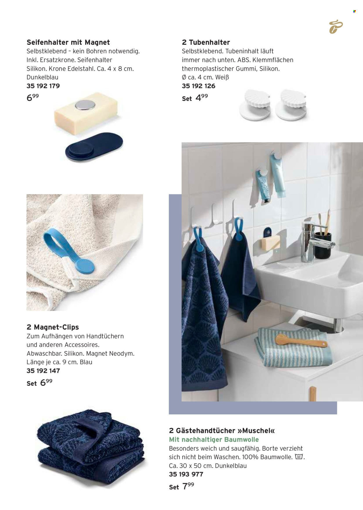 thumbnail - Prospekte Tchibo - Produkte in Aktion - Tücher, Seifenhalter, Handtuch, Gästetuch, Frottiertücher, Kleid. Seite 5.