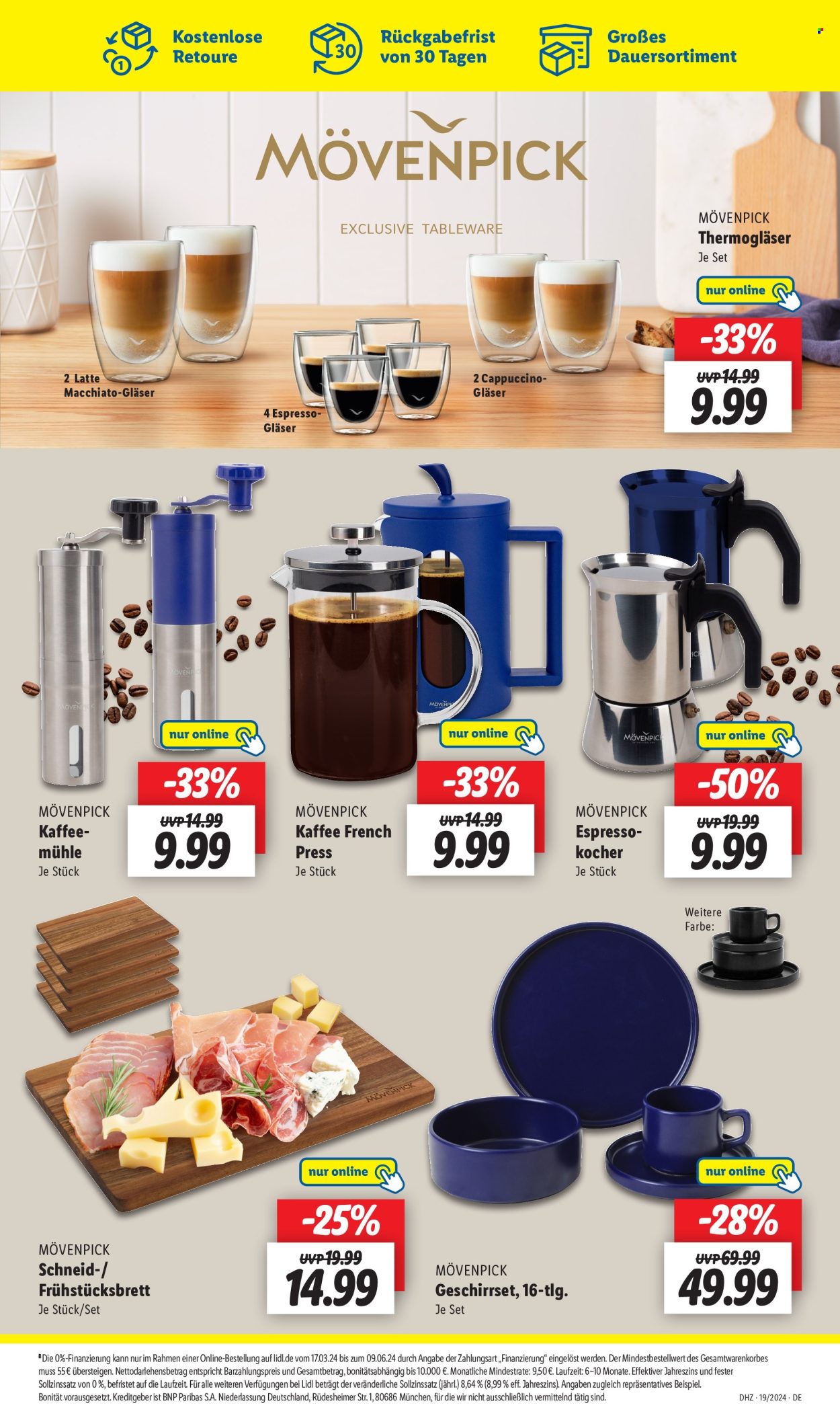 thumbnail - Prospekte Lidl - 6.05.2024 - 11.05.2024 - Produkte in Aktion - Mövenpick, Kaffee, Espresso, Cappuccino, Geschirr-Set, Gläser, Kaffeebereiter, Thermogläser, Kocher. Seite 25.