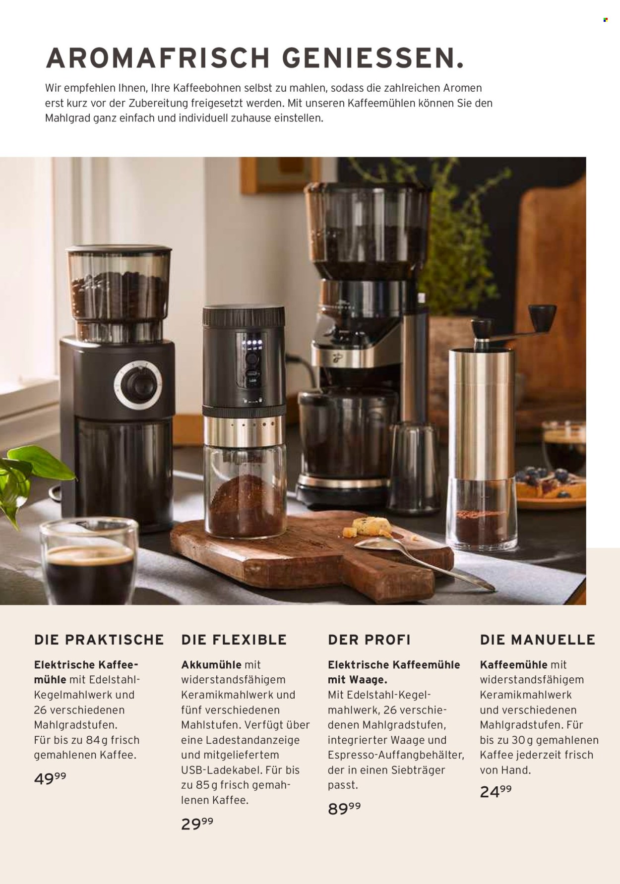 thumbnail - Prospekte Tchibo - Produkte in Aktion - Tchibo, Kaffee, Bohnenkaffee, gemahlener Kaffee, Tasse, Kaffeeautomat, Kaffeemühle. Seite 26.