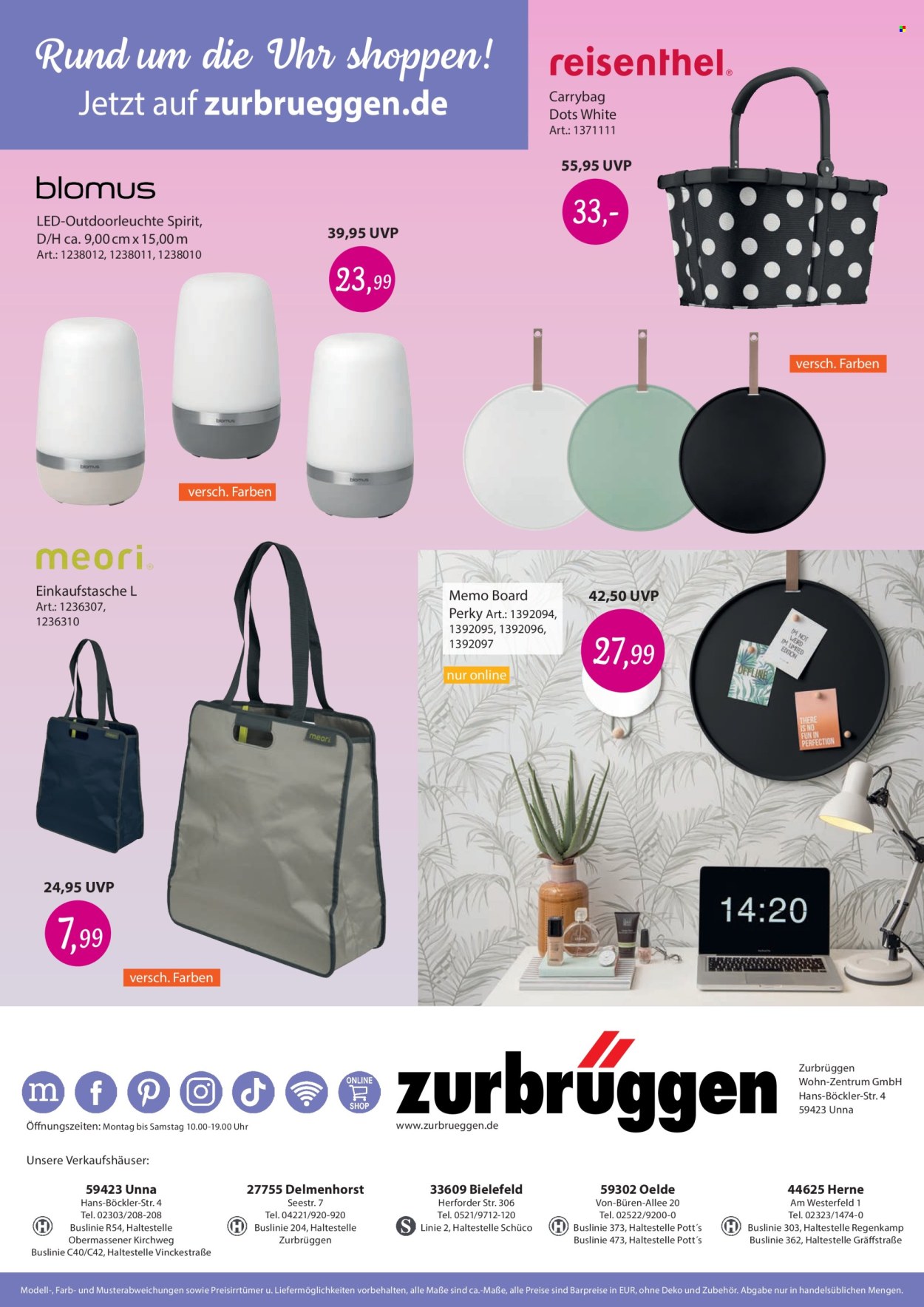 thumbnail - Prospekte Zurbrüggen - 26.04.2024 - 14.07.2024 - Produkte in Aktion - Carrybag, Einkaufstasche. Seite 8.