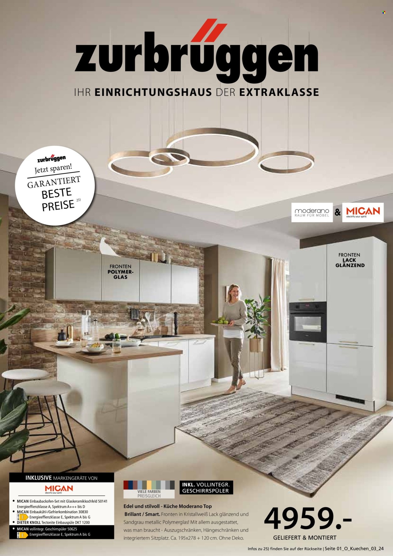 thumbnail - Prospekte Zurbrüggen - 11.05.2024 - 30.06.2024 - Produkte in Aktion - Küchen. Seite 1.