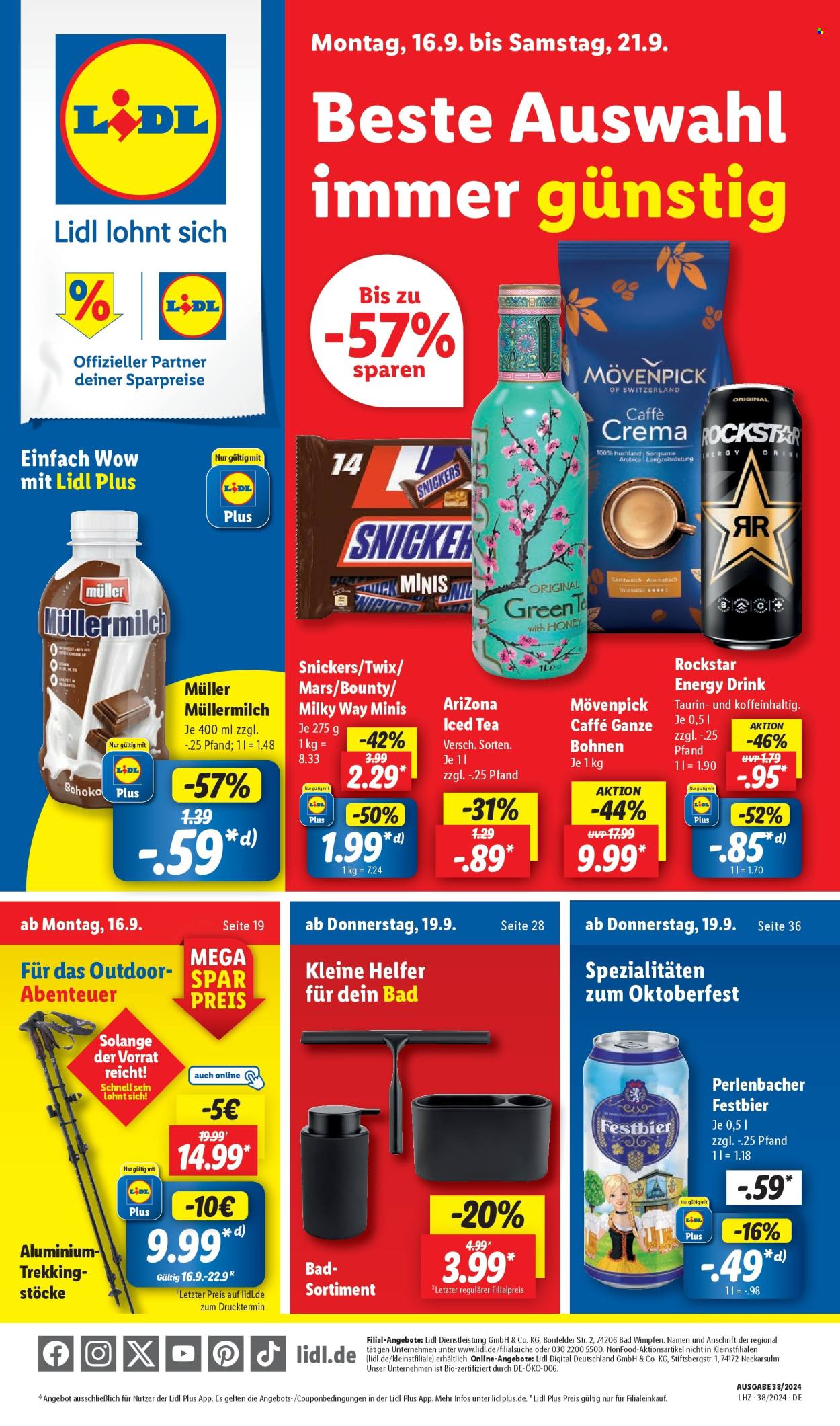 Leták Lidl - 16.9.2024 - 21.9.2024. Strana 1