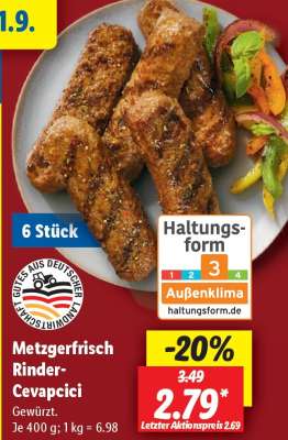 Metzgerfrisch Rinder-Cevapcici