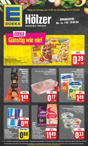 Prospekte Edeka - 16.09.2024 - 21.09.2024.