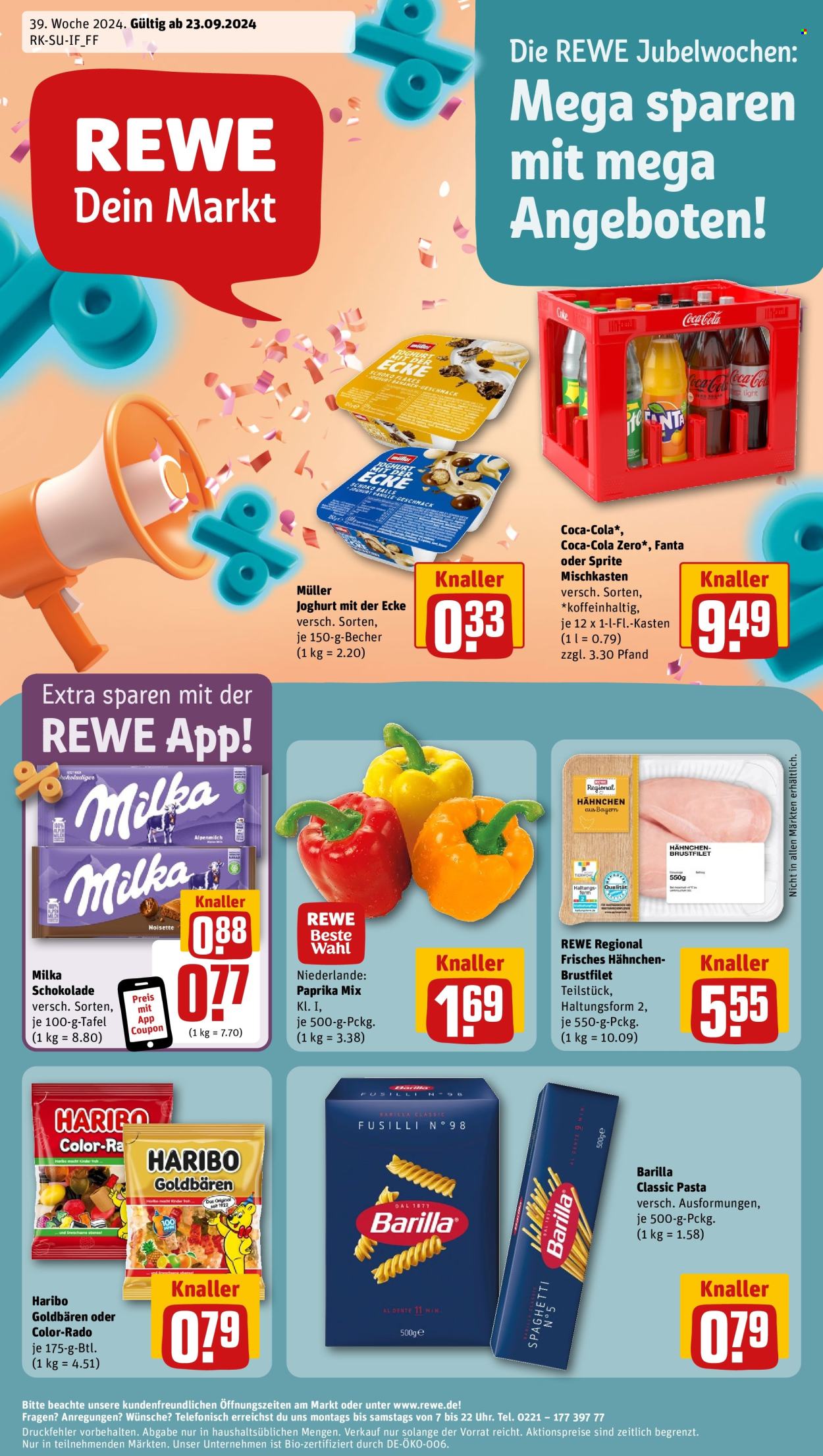 Prospekte REWE - 23.09.2024 - 28.09.2024. Seite 1