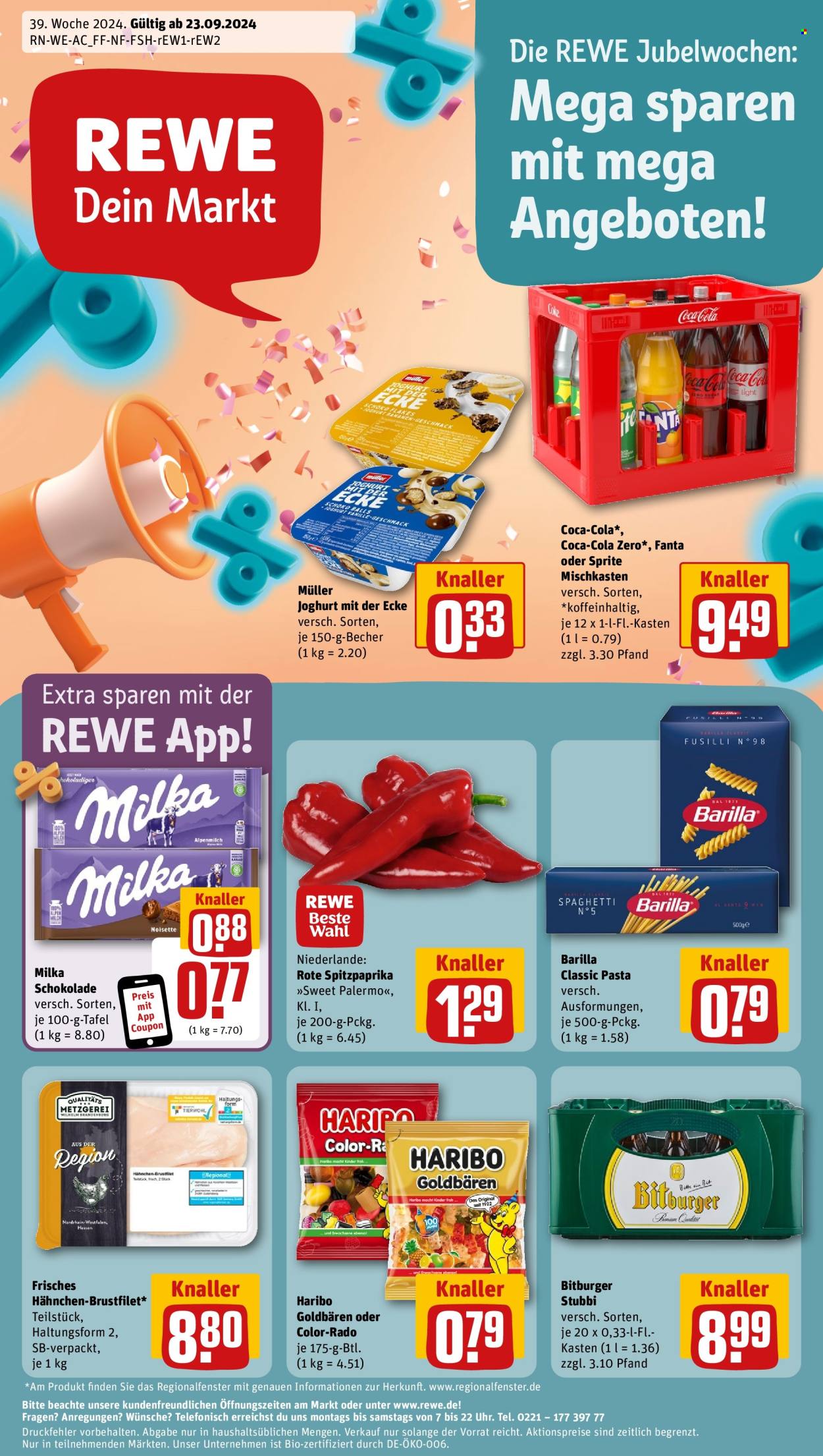 Prospekte REWE - 23.09.2024 - 28.09.2024. Seite 1