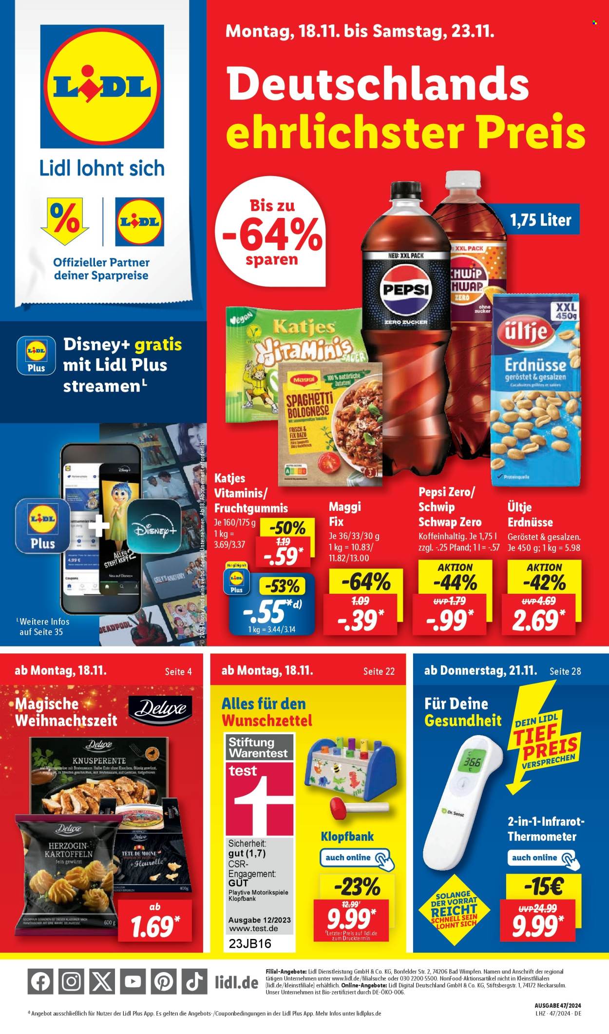 Leták Lidl - 18.11.2024 - 23.11.2024. Strana 1