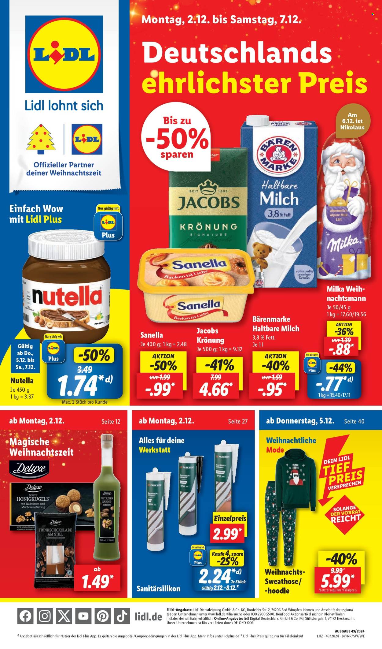 Leták Lidl - 2.12.2024 - 7.12.2024. Strana 1