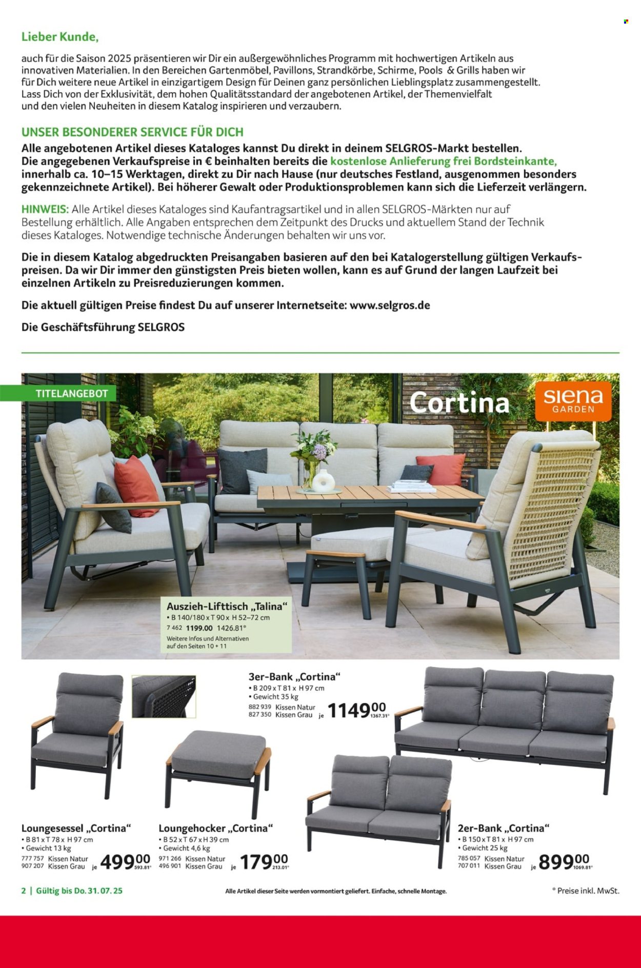 Selgros Prospekte  - 14.03.2025 - 31.07.2025. Seite 1