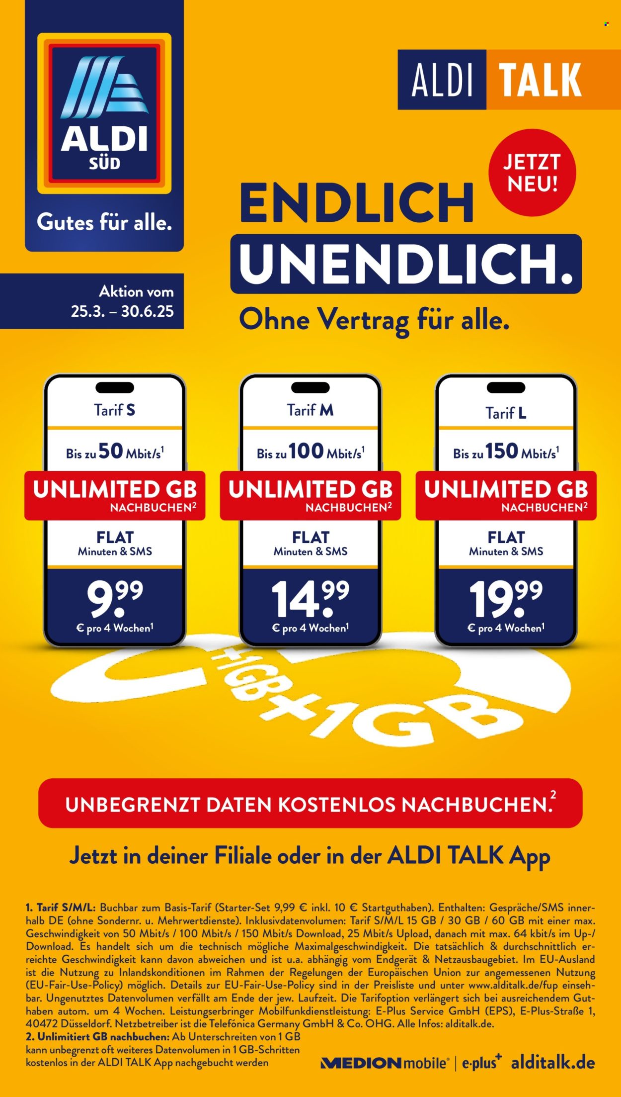 ALDI SÜD Prospekte  - 25.03.2025 - 30.06.2025. Seite 1