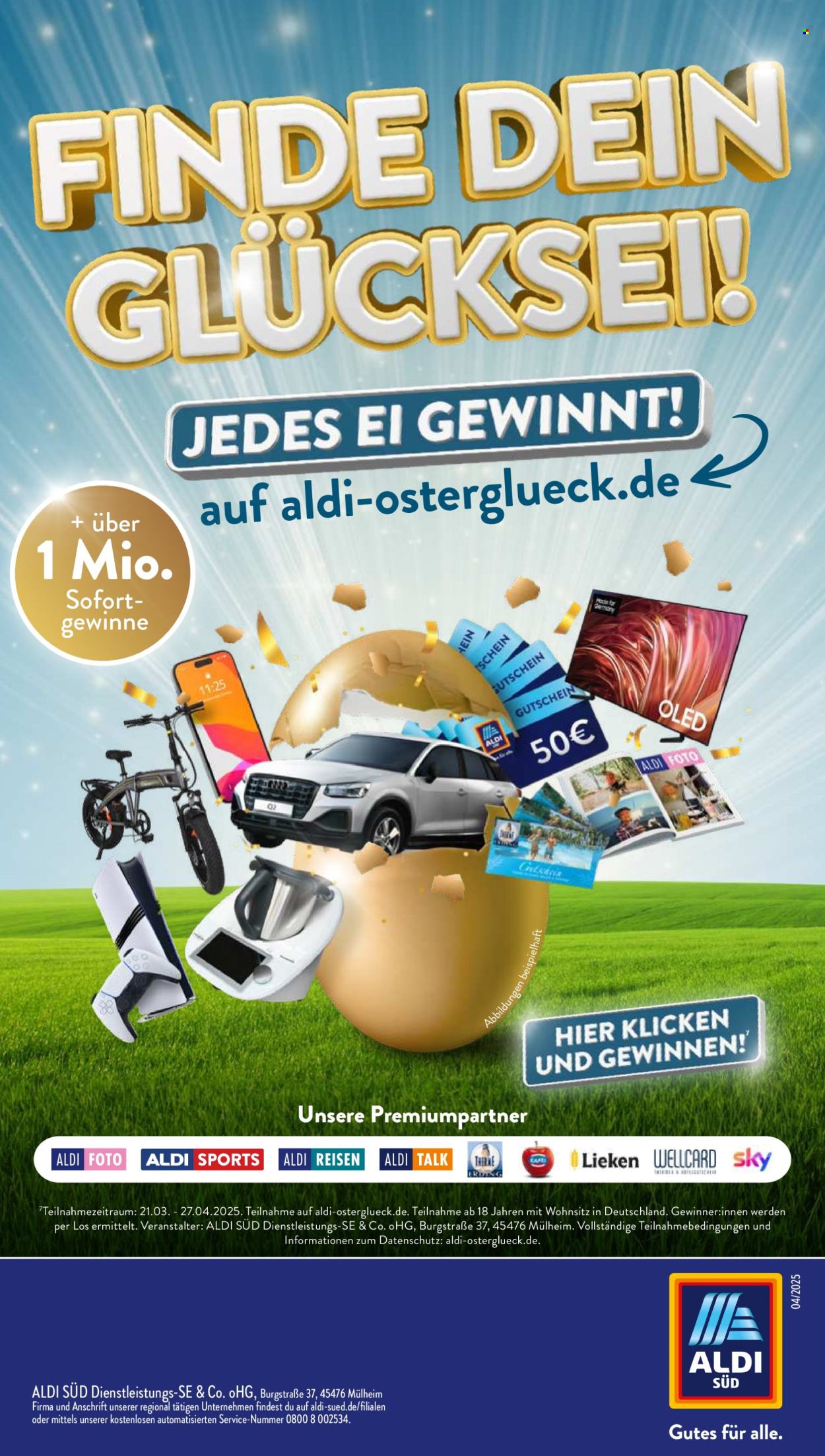 ALDI SÜD Prospekte  - 25.03.2025 - 30.06.2025. Seite 1