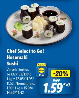Chef Select to Go! Hosomaki Sushi