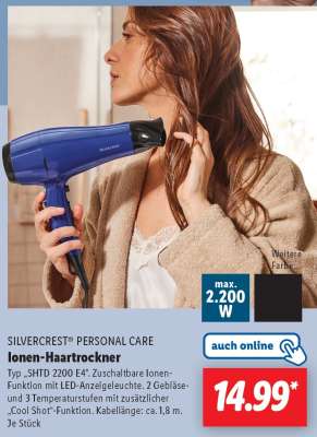 SILVERCREST® PERSONAL CARE Ionen-Haartrockner