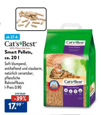 Cat's Best Smart Pellets, ca. 20 l