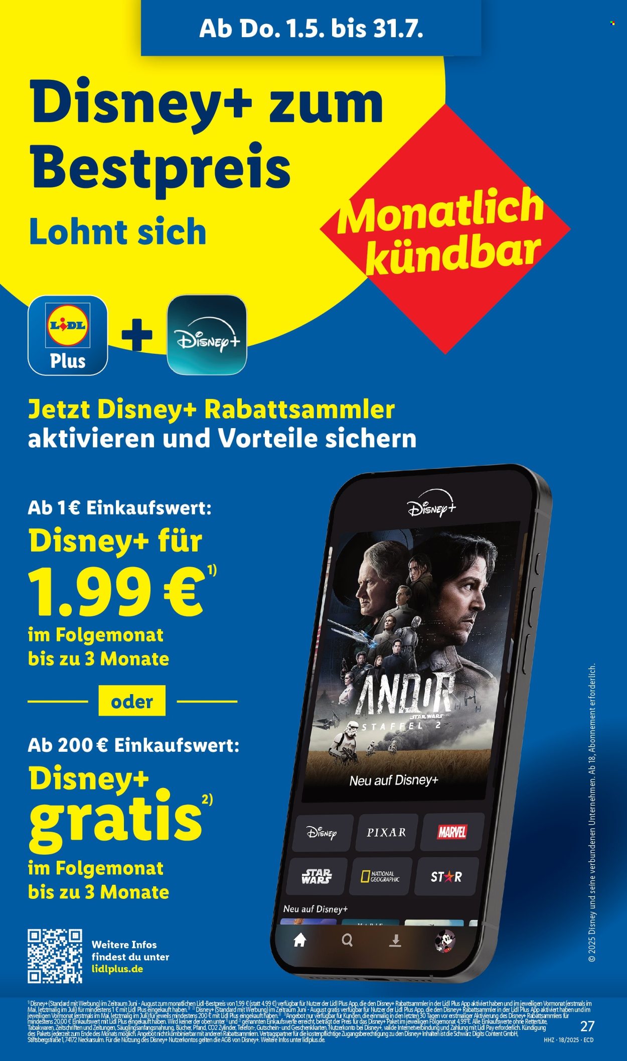 Leták Lidl - 1.5.2025 - 31.7.2025. Strana 1