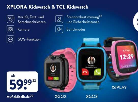 XPLORA Kidswatch & TCL Kidswatch