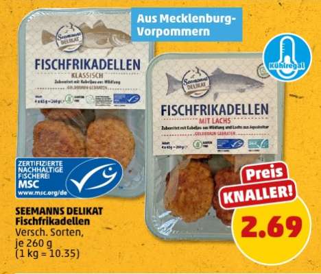 SEEMANNS DELIKAT Fischfrikadellen