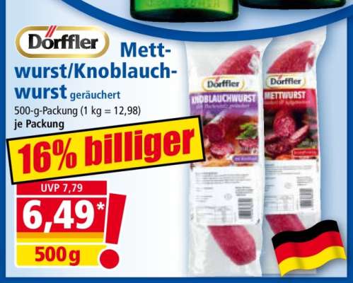 Mettwurst/Knoblauchwurst